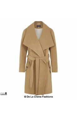 Outerwear^De La Creme Fashions Wool Blend Large Lapel Duster Coat