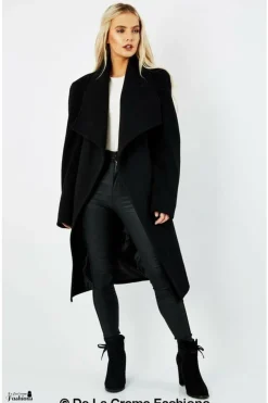 Outerwear^De La Creme Fashions Wool Blend Large Lapel Duster Coat