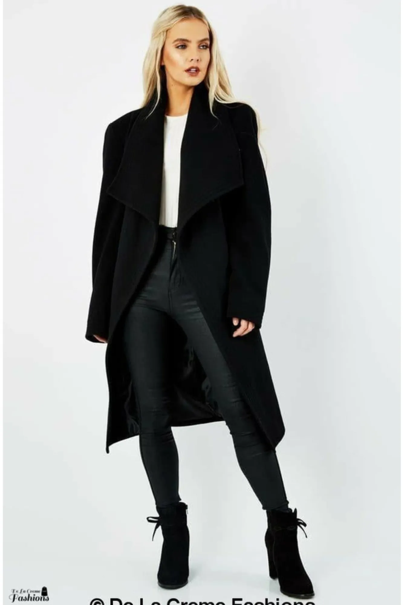 Outerwear^De La Creme Fashions Wool Blend Large Lapel Duster Coat