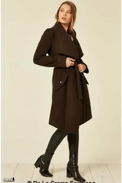 Outerwear^De La Creme Fashions Wool Blend Large Lapel Duster Coat