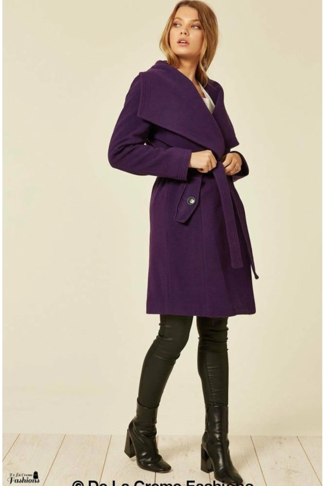 Outerwear^De La Creme Fashions Wool Blend Large Lapel Duster Coat