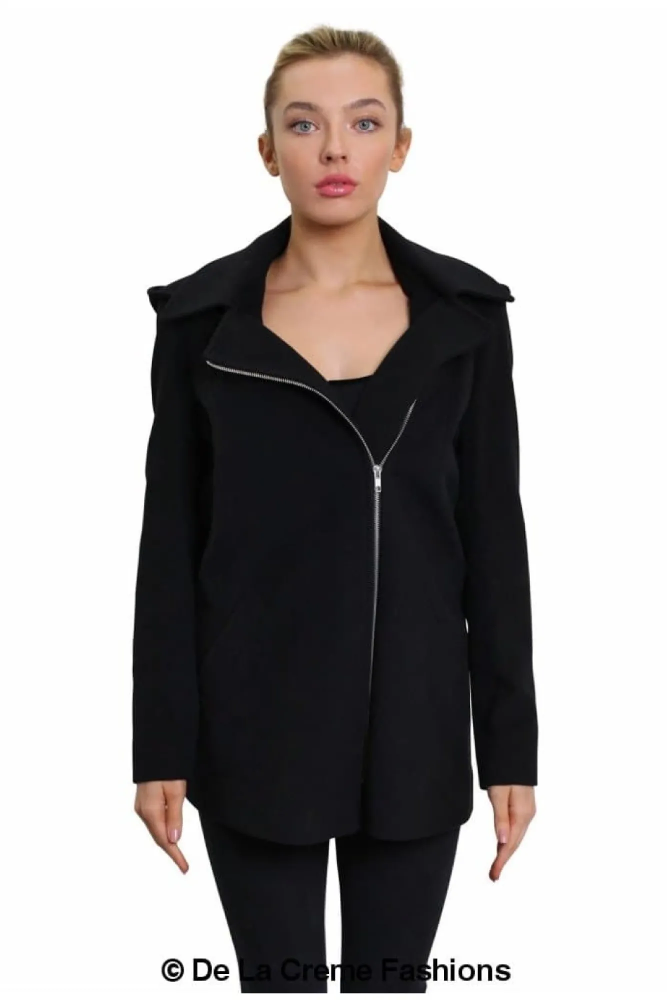 Outerwear^De La Creme Fashions Wool Blend Zip Up Hooded Coat