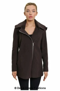 Outerwear^De La Creme Fashions Wool Blend Zip Up Hooded Coat