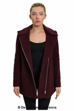 Outerwear^De La Creme Fashions Wool Blend Zip Up Hooded Coat