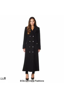 Outerwear^De La Creme Fashions Wool Blend Double Breasted Maxi Coat