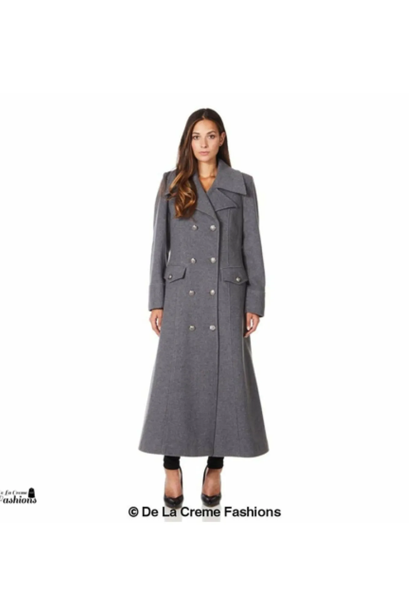 Outerwear^De La Creme Fashions Wool Blend Double Breasted Maxi Coat
