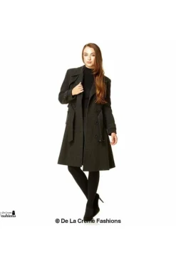 Outerwear^De La Creme Fashions Wool Blend Double Breasted Coat