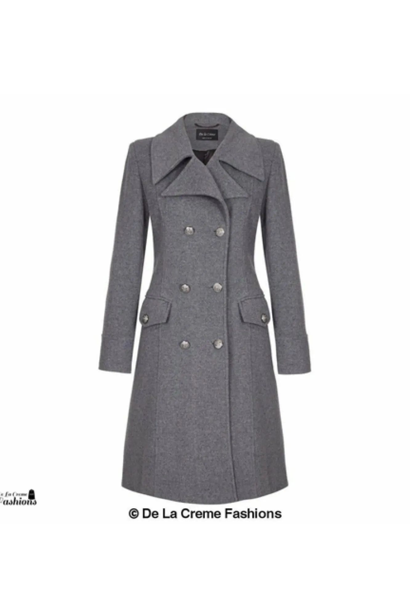 Outerwear^De La Creme Fashions Wool Blend Double Breasted Midi Coat