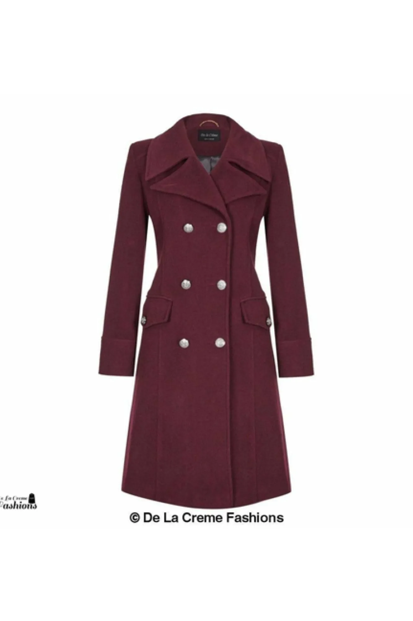 Outerwear^De La Creme Fashions Wool Blend Double Breasted Midi Coat