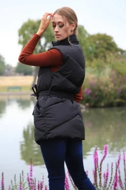 Outerwear^Double Second Belted Gilet Puffer Black