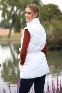 Outerwear^Double Second Belted Gilet Puffer White