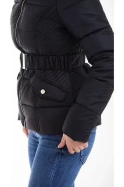 Outerwear^Double Second Belted Short Puffer Black