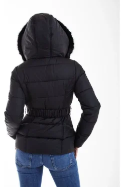 Outerwear^Double Second Belted Short Puffer Black