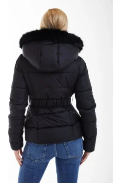 Outerwear^Double Second Belted Short Puffer Black
