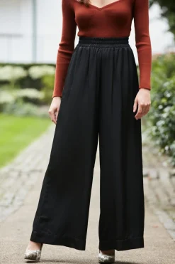Trousers^Double Second Black Lux Wide Leg Trousers Olivegreen