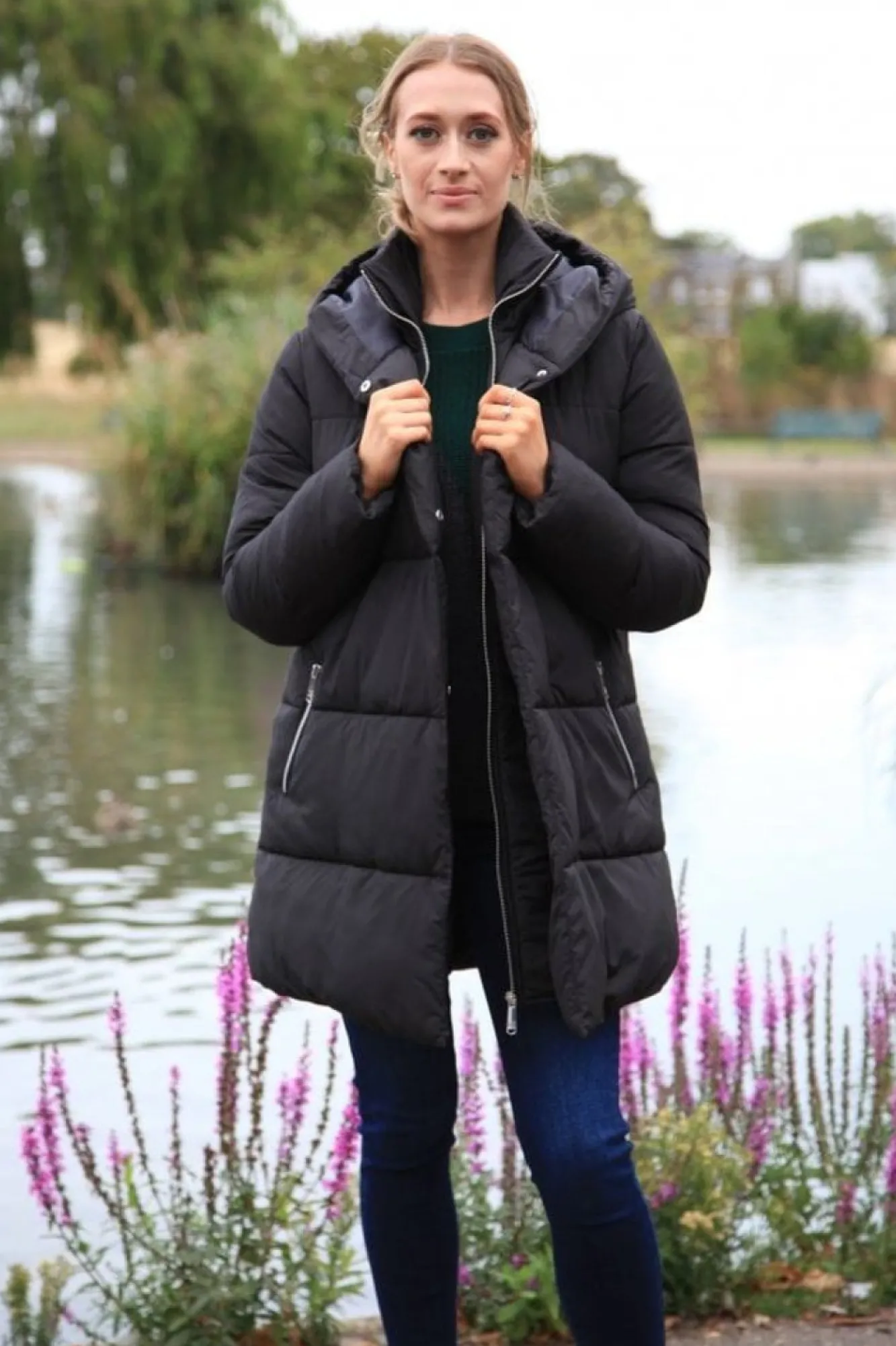 Outerwear^Double Second Double Fastening Puffer Coat Black