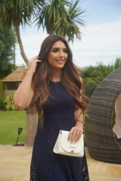 Mini Dresses^Double Second Fit And Flare Lace Dress Navy