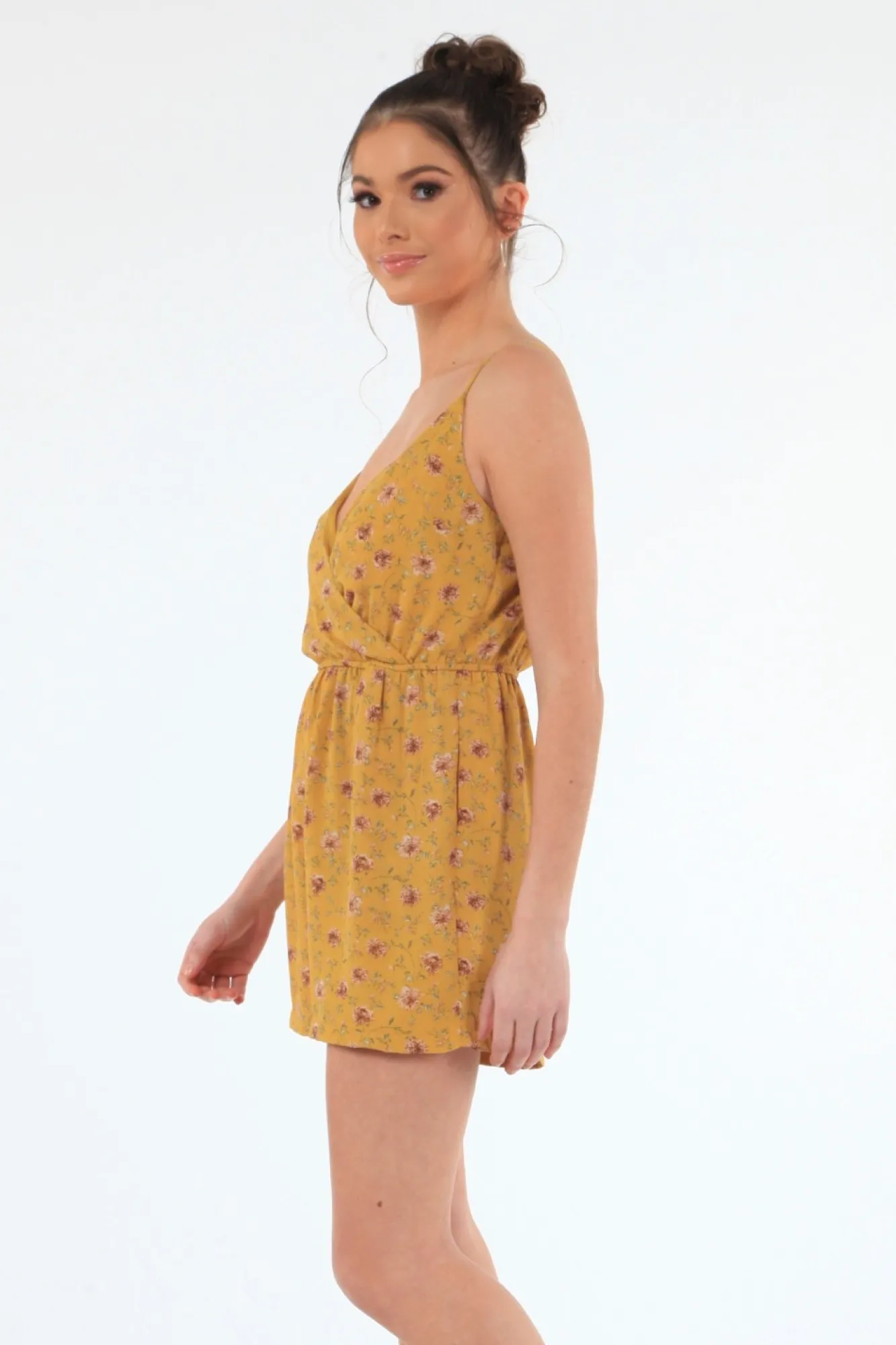 Jumpsuits^Double Second Floral Playsuit Yellow