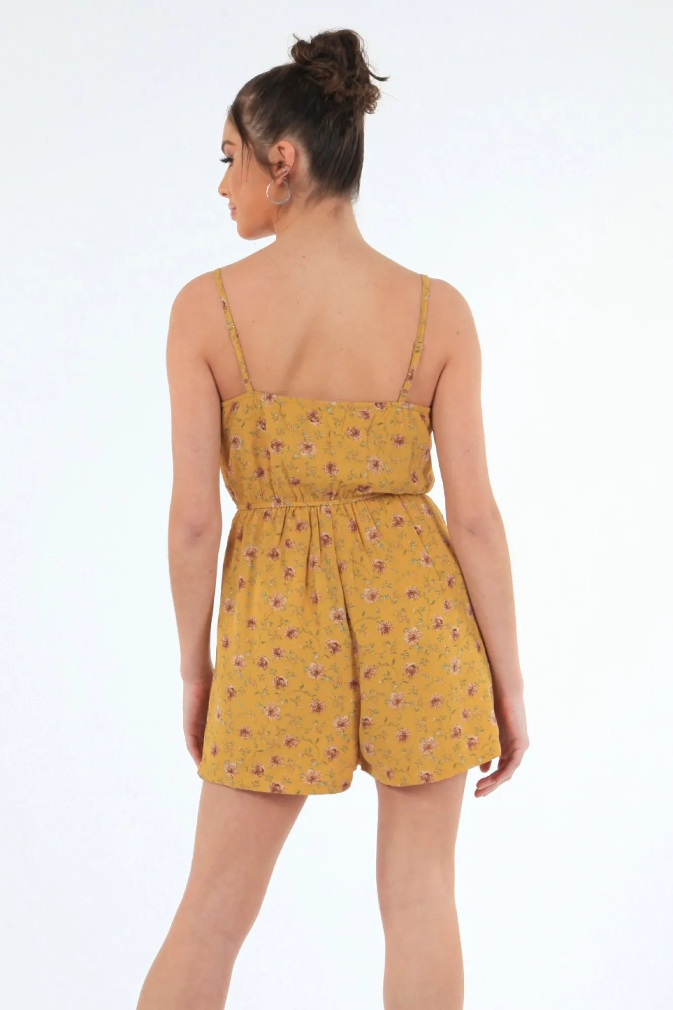 Jumpsuits^Double Second Floral Playsuit Yellow