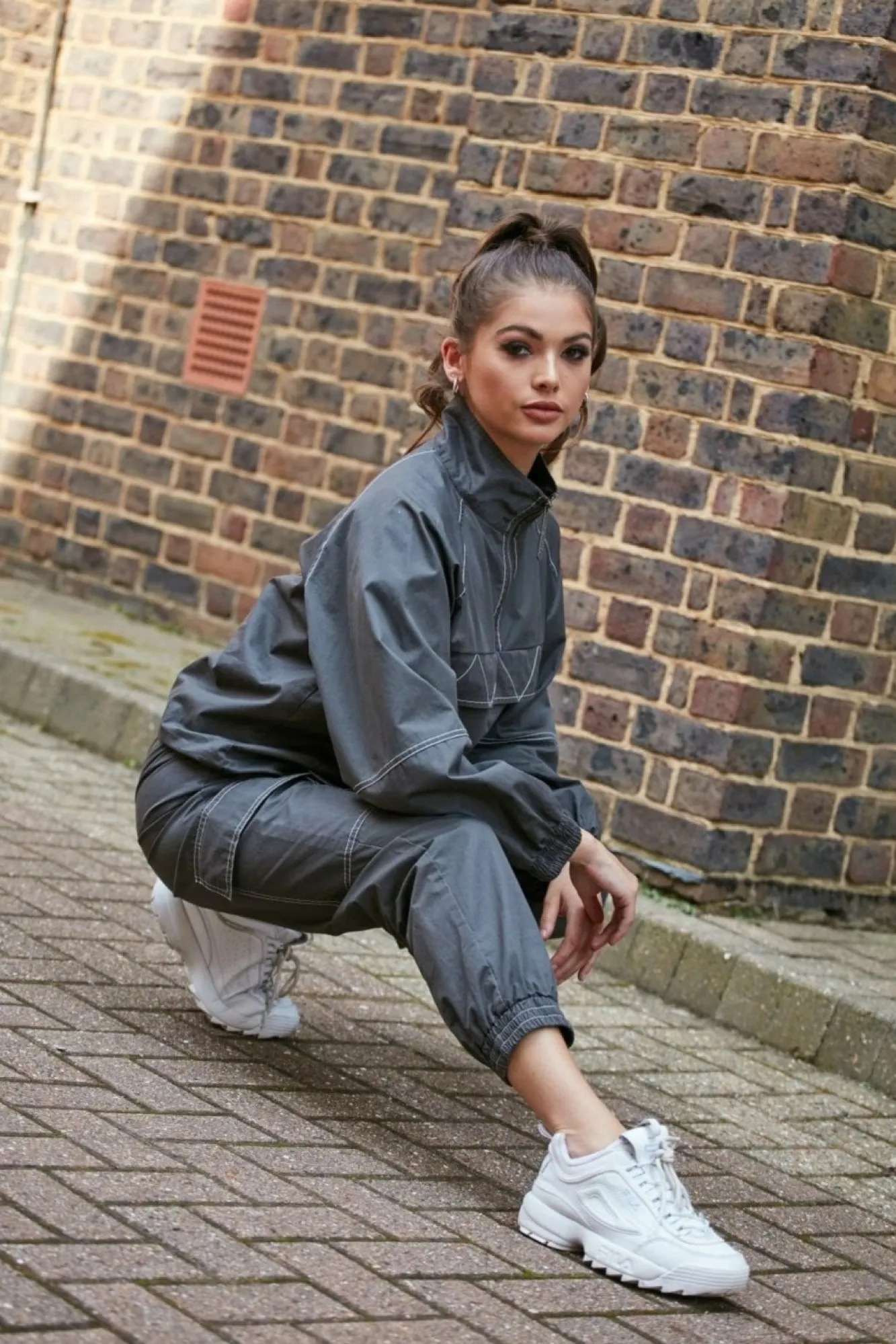 Trousers^Double Second Grey Washed Cargo Trouser Khaki