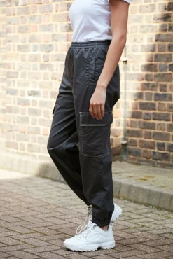 Trousers^Double Second Grey Washed Cargo Trouser Khaki