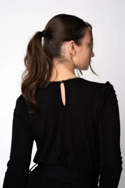 Jumpsuits^Double Second Metallic Stretch Jumpsuit Black