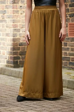 Trousers^Double Second Olive Lux Wide Leg Trousers Olivegreen