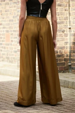 Trousers^Double Second Olive Lux Wide Leg Trousers Olivegreen