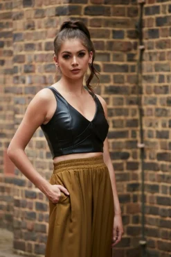 Trousers^Double Second Olive Lux Wide Leg Trousers Olivegreen