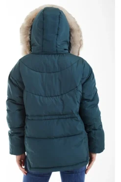 Outerwear^Double Second Oversized Dip Back Puffer Teal