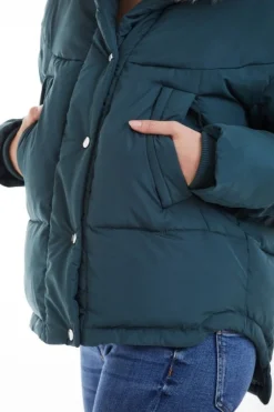 Outerwear^Double Second Oversized Dip Back Puffer Teal