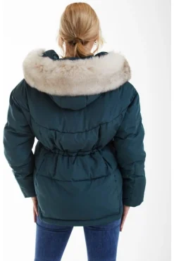 Outerwear^Double Second Oversized Dip Back Puffer Teal