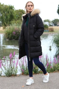 Outerwear^Double Second Oversized Long Duvet Coat Black