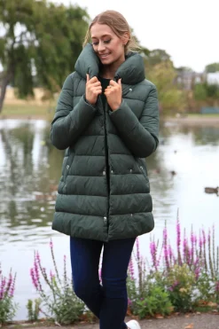 Outerwear^Double Second Padded Collar Puffer Green