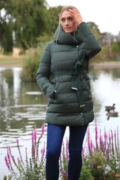 Outerwear^Double Second Padded Collar Puffer Green