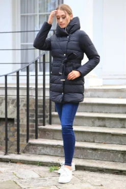 Outerwear^Double Second Padded Collar Puffer Black