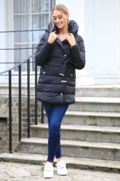 Outerwear^Double Second Padded Collar Puffer Black
