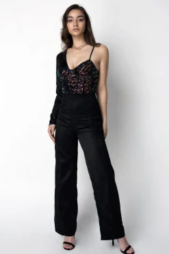 Jumpsuits^Double Second Satin Sequin Asymmetric Blazer Corset Jumpsuit Multicolour