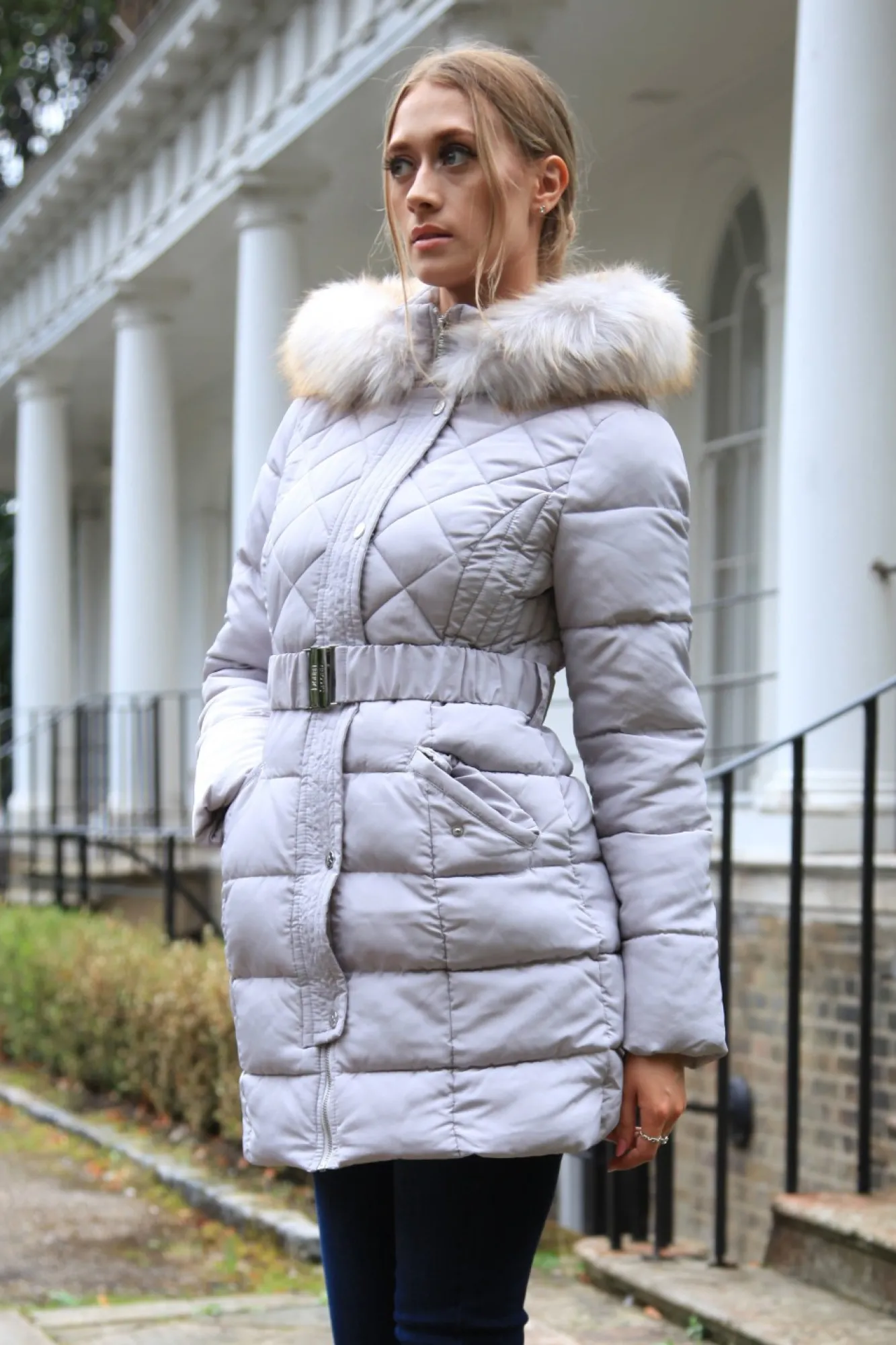 Outerwear^Double Second Silver Quilted Longline Puffer Grey