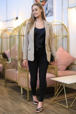 Outerwear^Double Second Single Button Fitted Blazer Camel