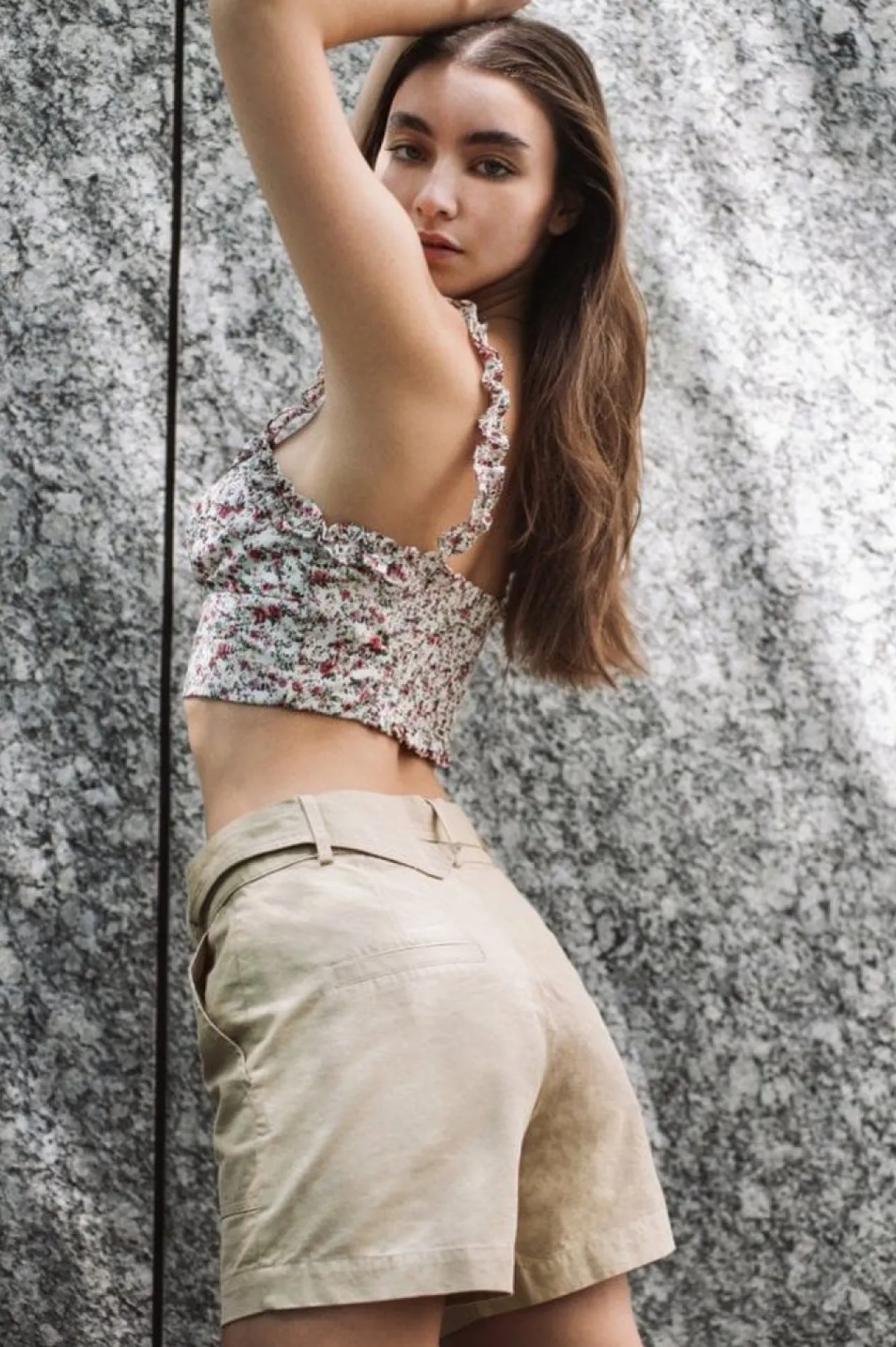 Trousers^Double Second Utility Beige Shorts Stone