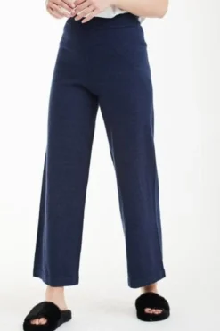Loungewear & Sleepwear^Double Second Wide Leg Knit Jogger Navy