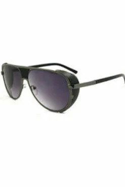 Sunglasses^East Village Side Shield Aviator 'Jordan' In /Gunmetal Black