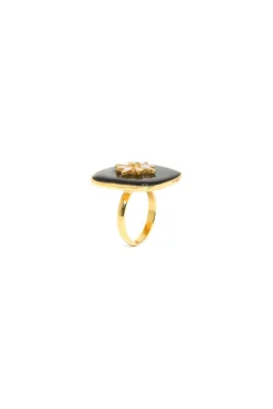 Jewellery^Elka London Alexa Square Ring Gold