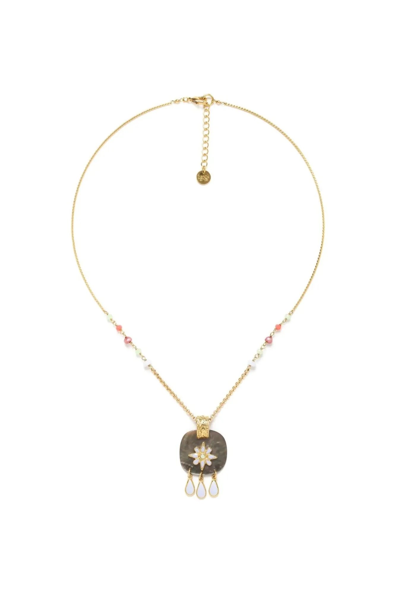 Jewellery^Elka London Alexa Square Pendant Necklace Gold