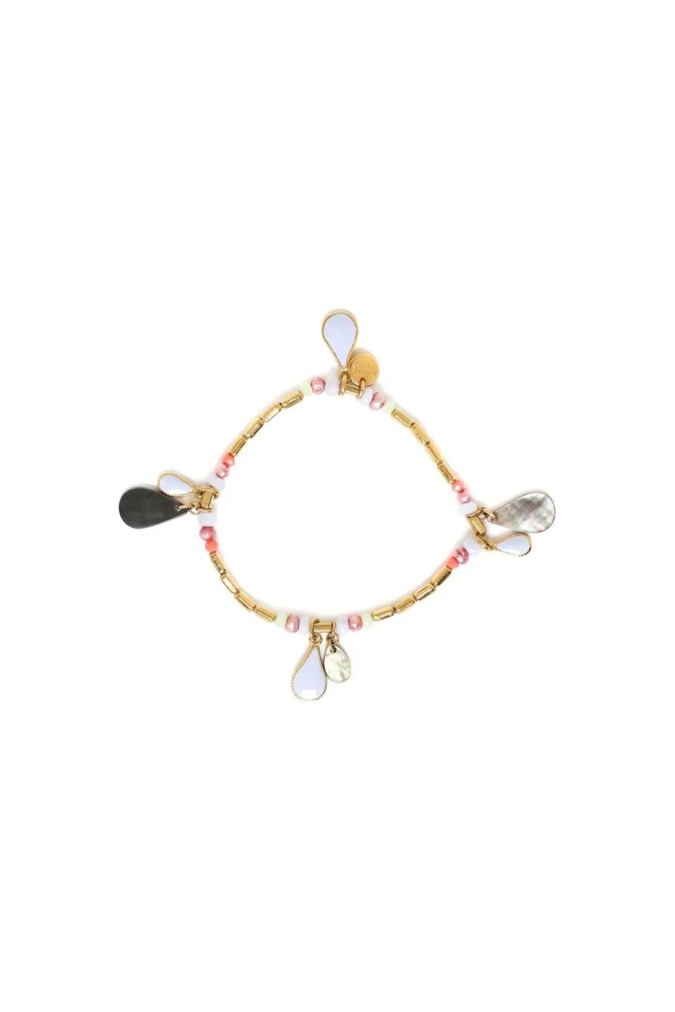Jewellery^Elka London Alexa Stretch Bracelet With Drop Dangles Gold