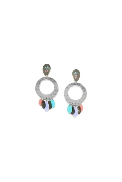 Jewellery^Elka London Dita Ring Disc Post With Dangles Silver