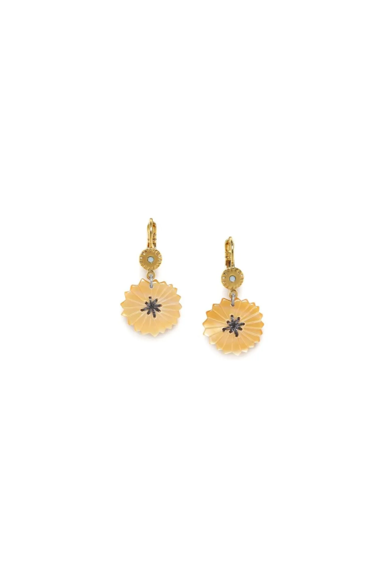 Jewellery^Elka London Justine Flower Dangle French Hooks Gold