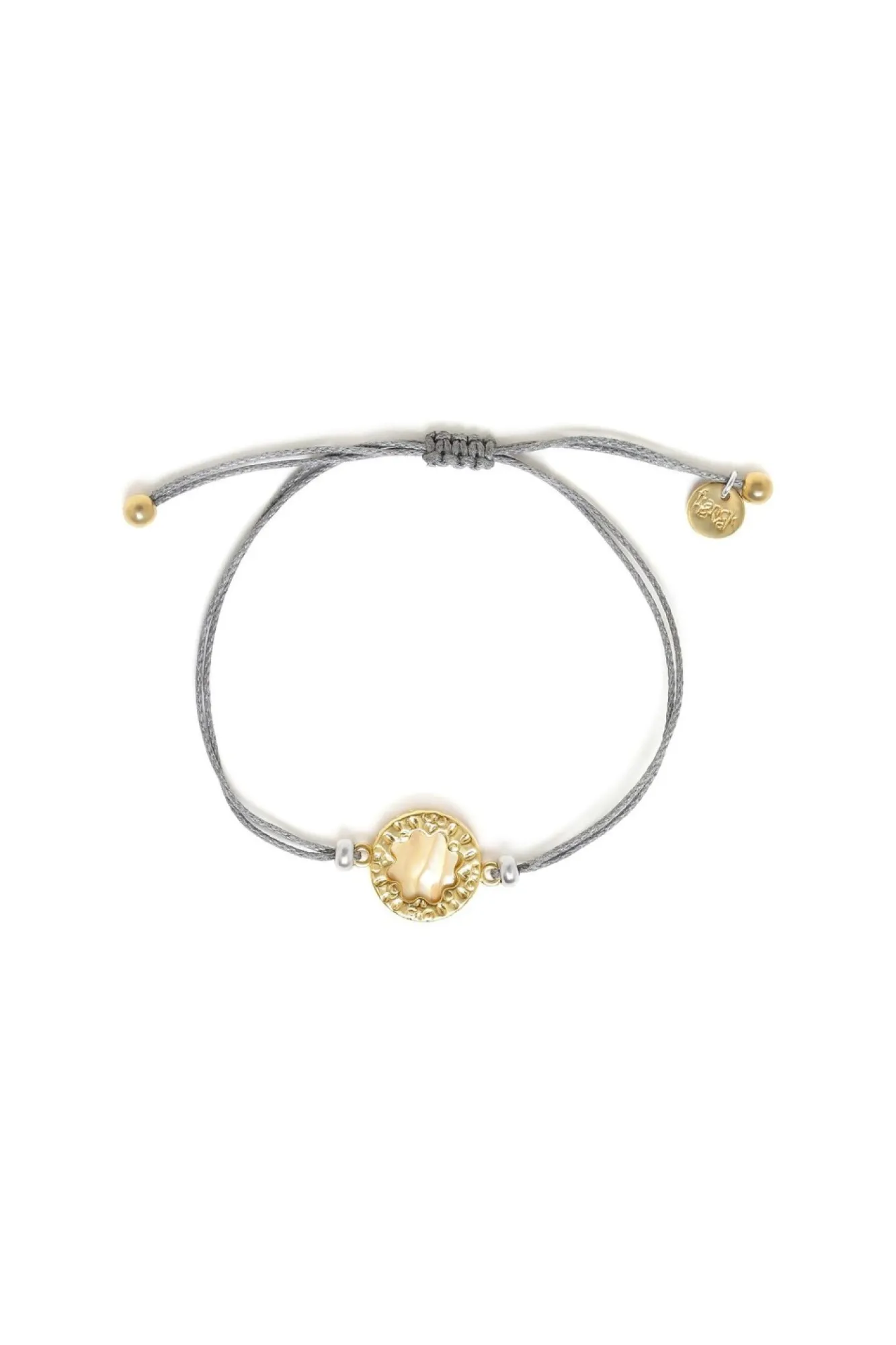 Jewellery^Elka London Justine Wax Cord Disc Bracelet Gold