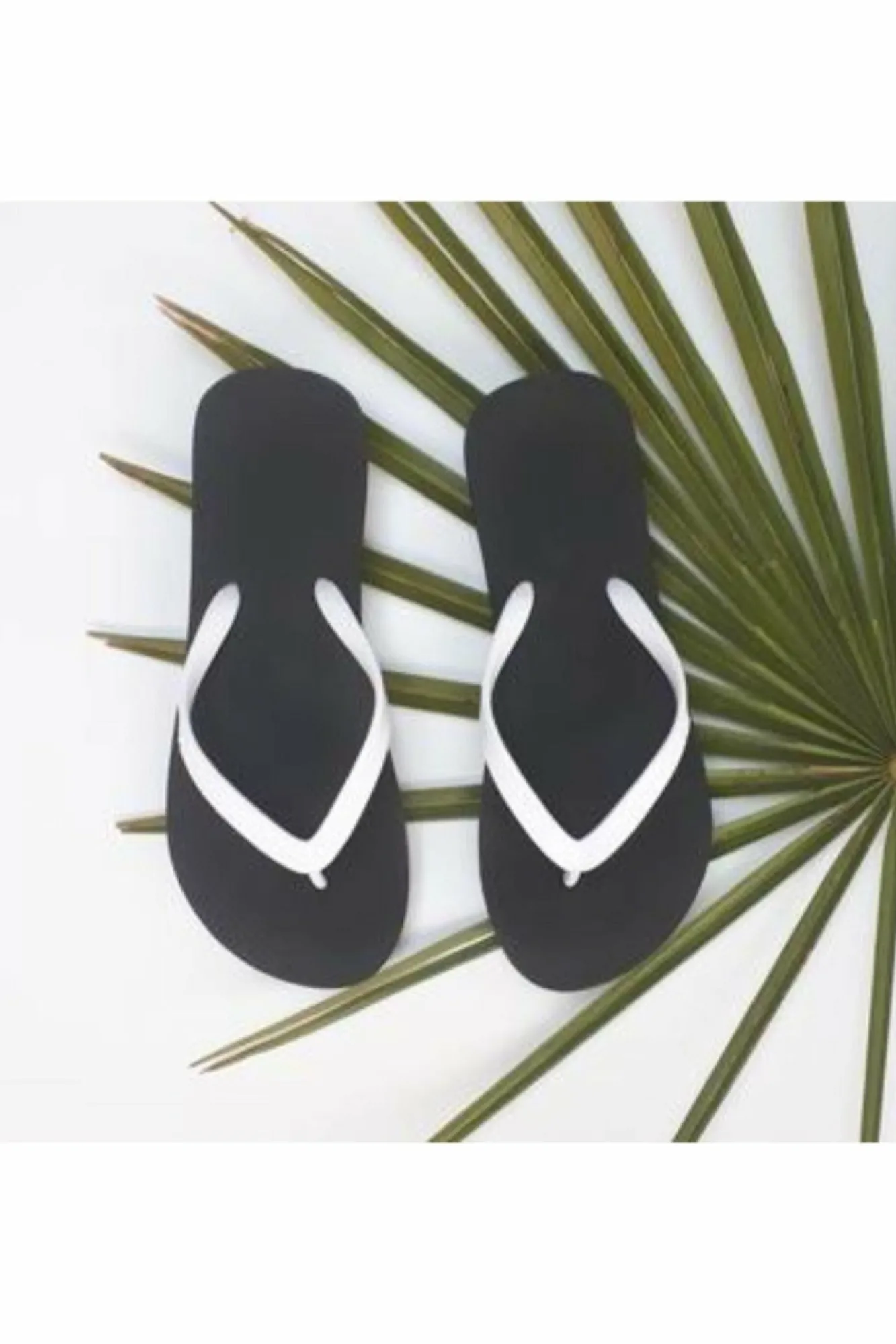 Sandals^Filli London Naked Flip Flops - White On Black
